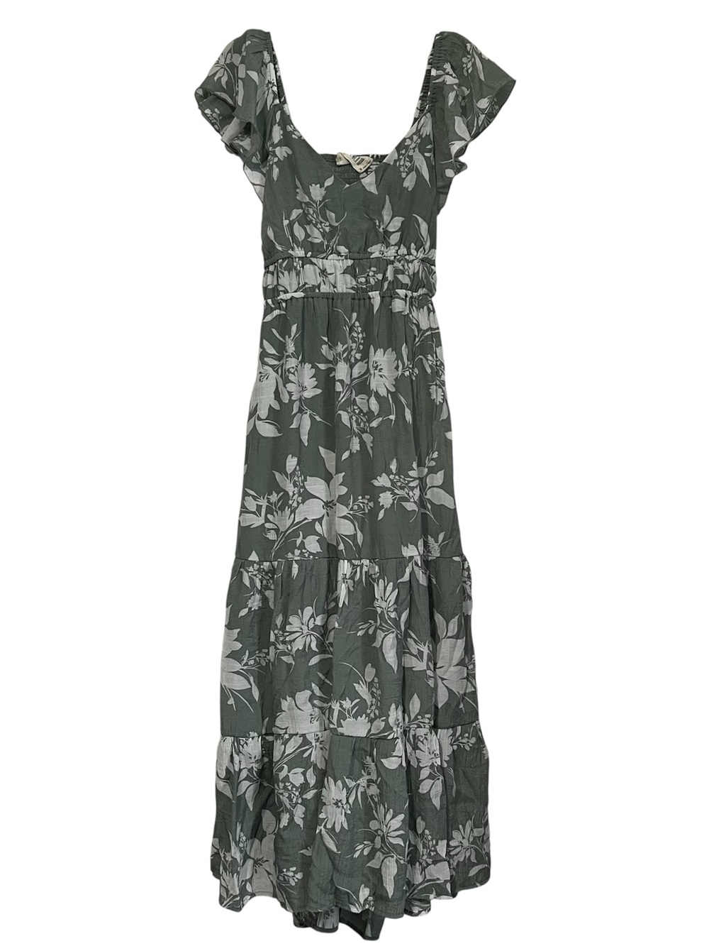 Just Found size medium women’s soft green and white floral dress